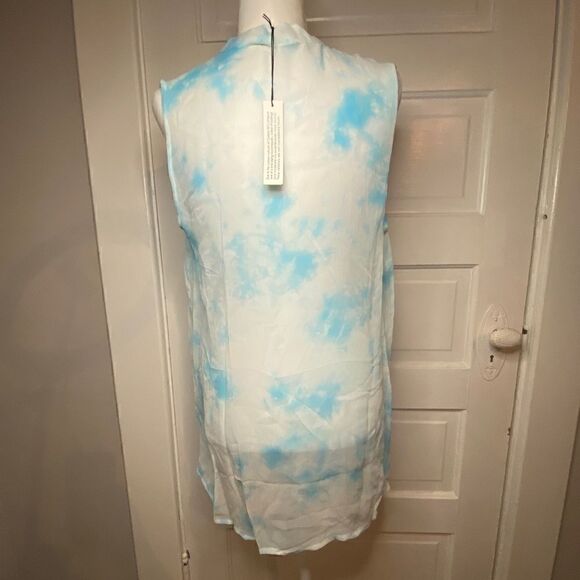 NWTs Gypsy 05 Cloudy Blue Sky Sheer Sleeveless Top Size Small - Picture 3 of 3